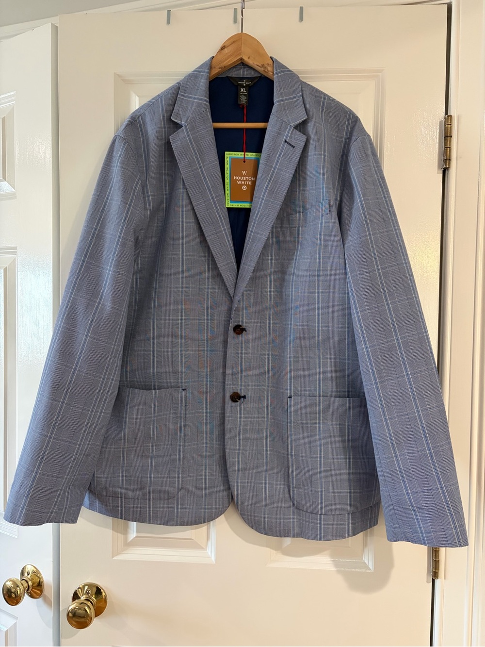 Houston White x Target Men’s Blazer Size XL Blue Plaid Two-Button Sport Coat NEW